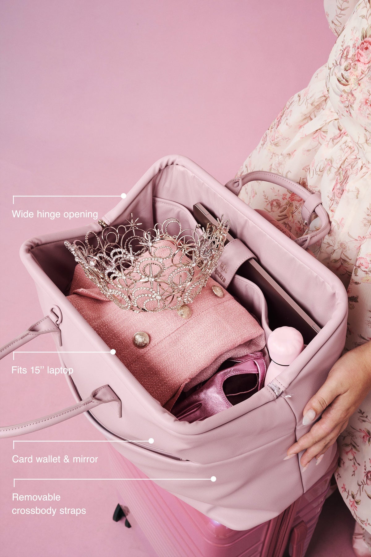 The Essential Weekender in Wicked Pink - Image 2