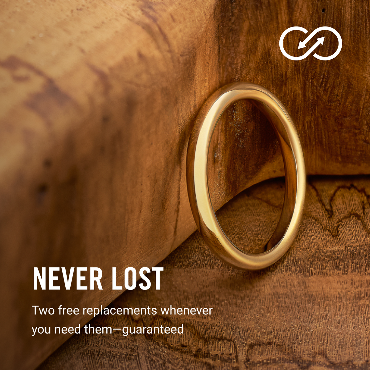 Ridge 2mm Rounded Ring Set - 14K Yellow Gold - Image 10