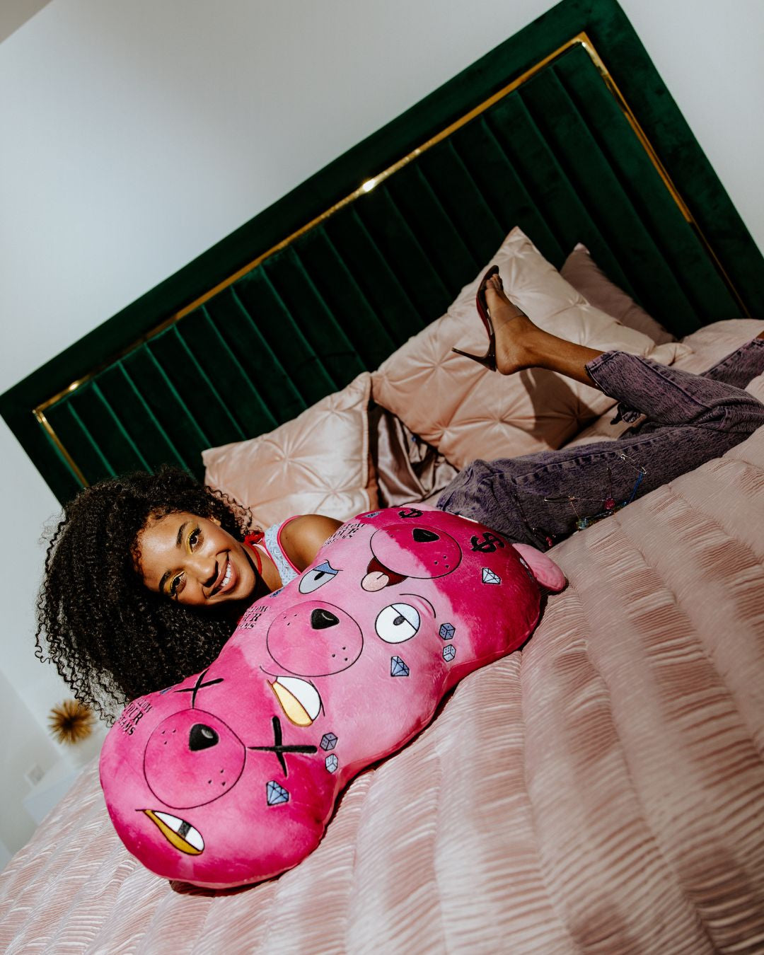 Moneybear Triple Pink Plush Toy/Pillow - Image 2