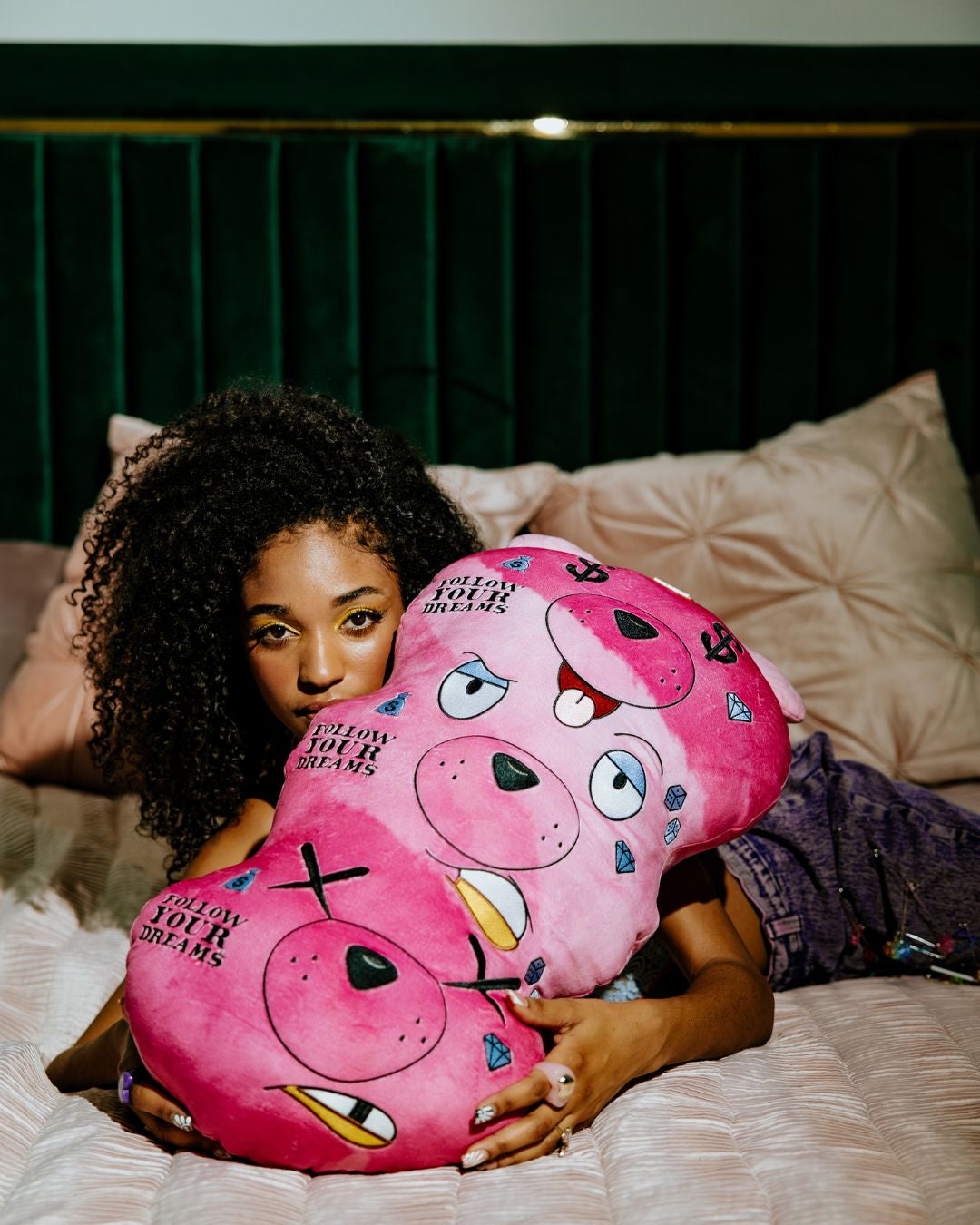 Moneybear Triple Pink Plush Toy/Pillow - Image 4