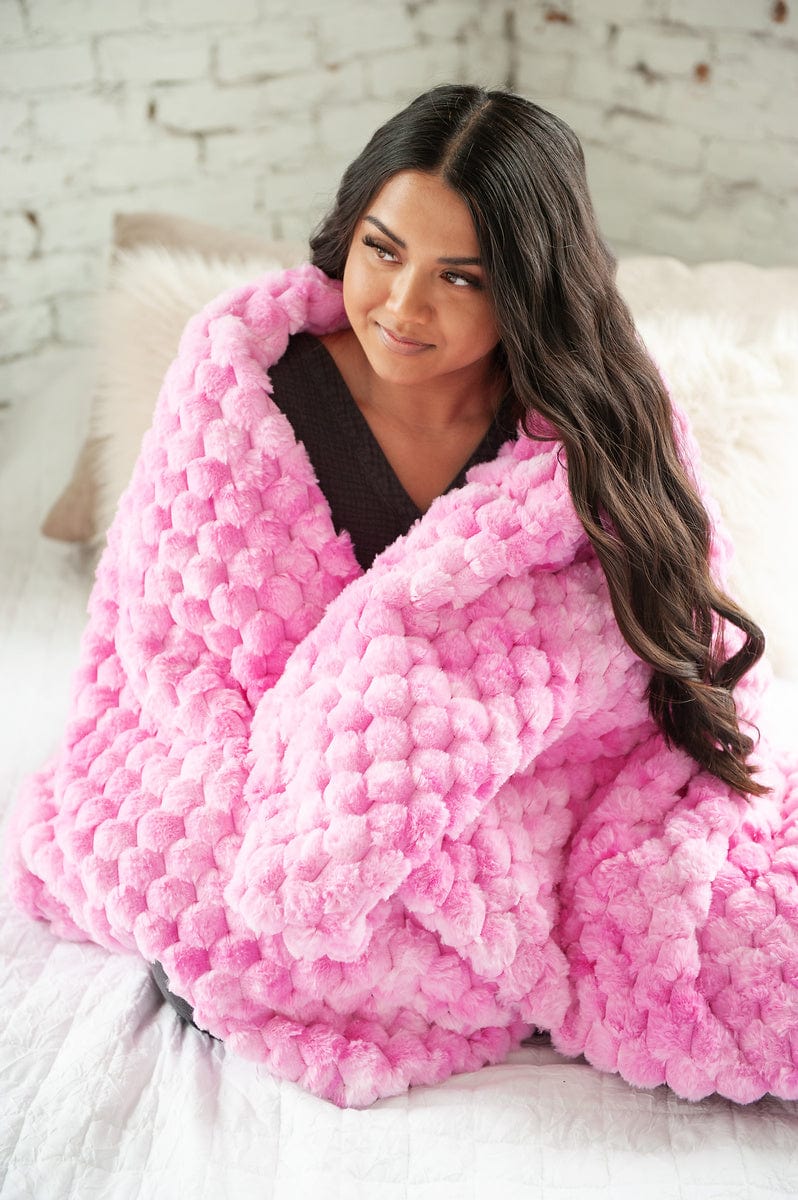 Belgian Waffle Raspberry Blanket - Image 3
