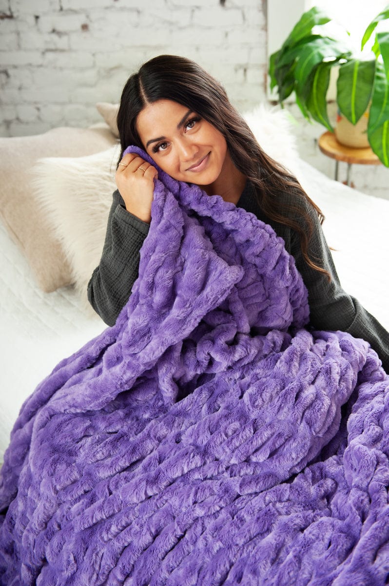 Hugs Meadow Violet Blanket - Image 4