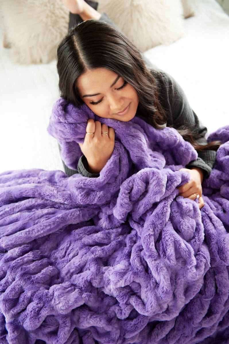 Hugs Meadow Violet Blanket - Image 2