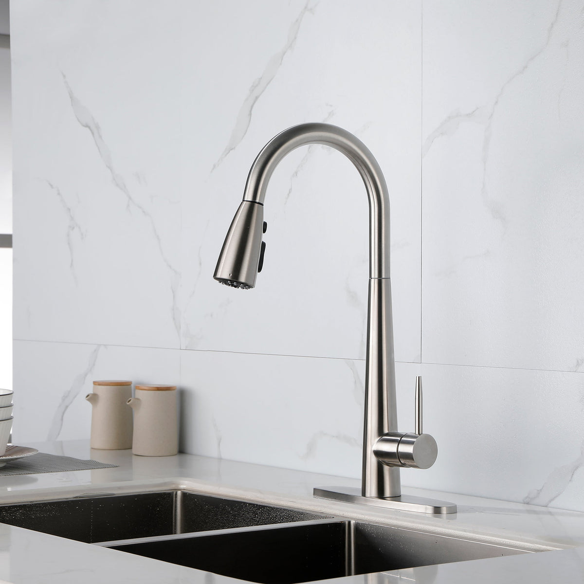 High-Arc Single Handle Kitchen Sink Faucet - Image 5