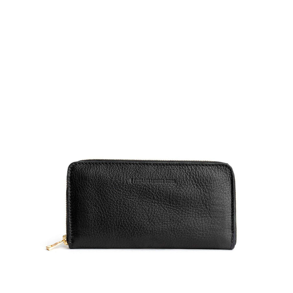 Accordion Zip Wallet - Pebbled--black