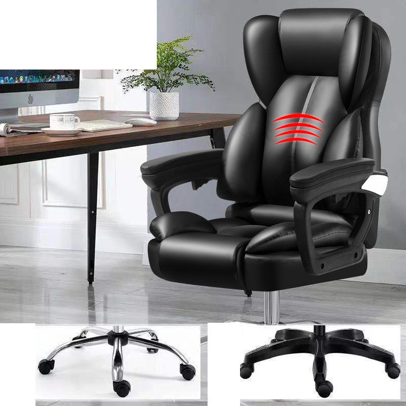 Home Reclining Lift Swivel Chair Massage Office Computer Chair - Black lying massage