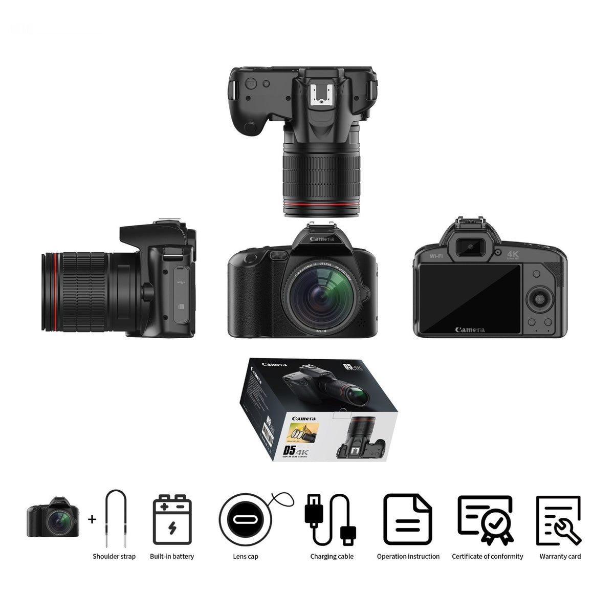 Million Pixels D5 HD Wifi Digital Camera - Image 2