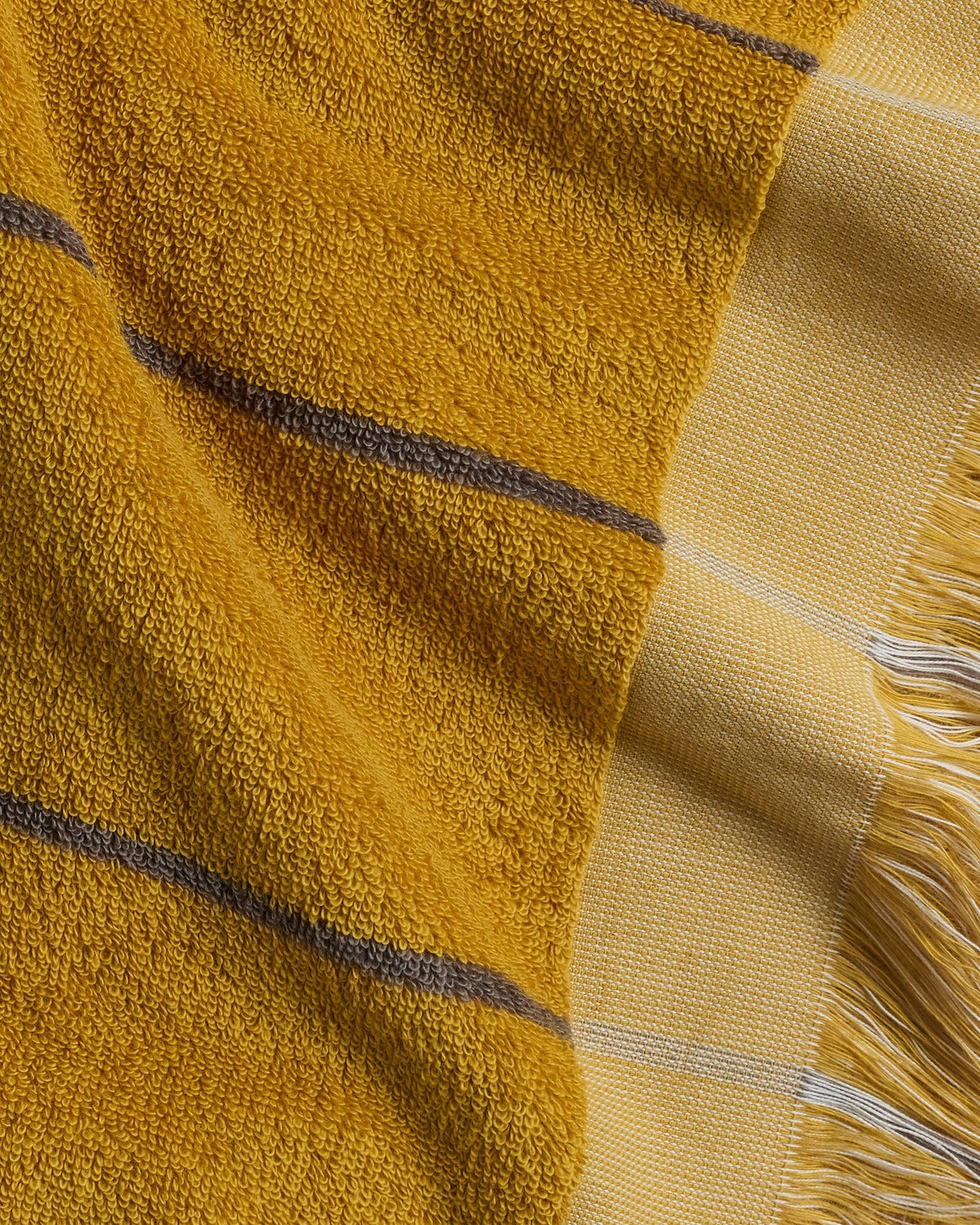 Bayside Beach Towel - FINAL SALE (Marigold with Warm Grey) - Image 3