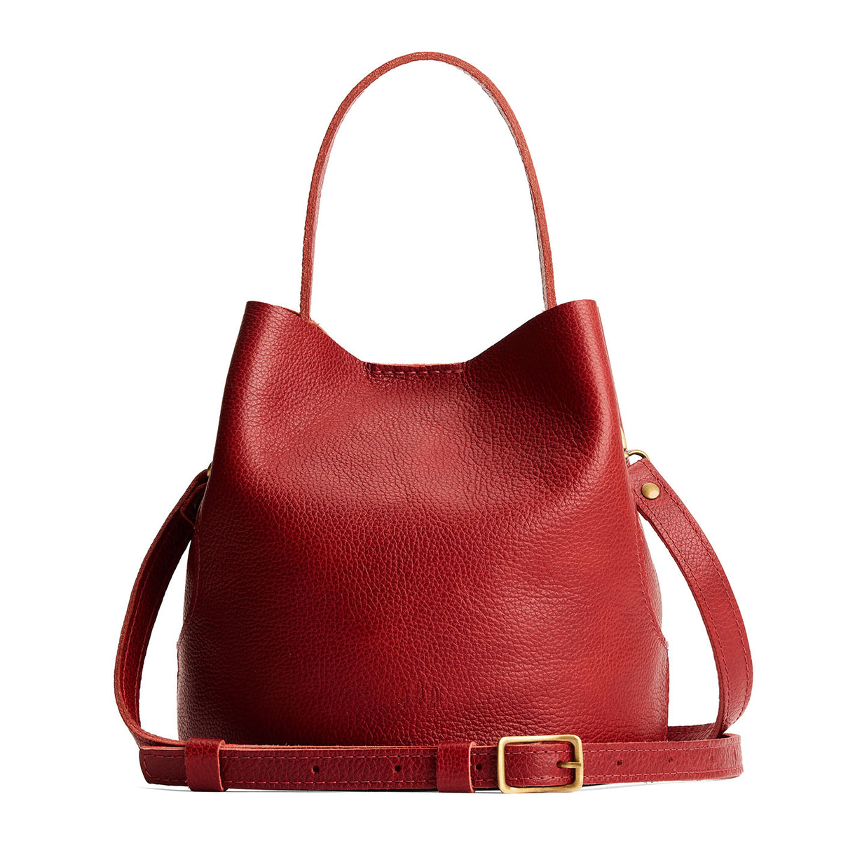 'Almost Perfect' Belle Bucket Bag - Chili Red / Large