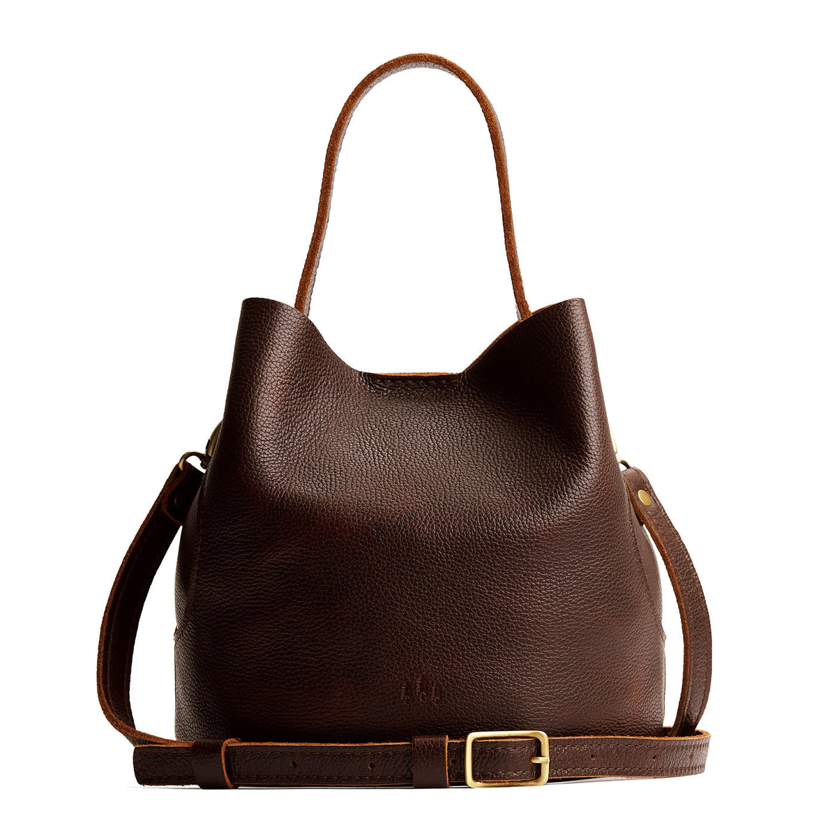 'Almost Perfect' Belle Bucket Bag - Coldbrew / Large