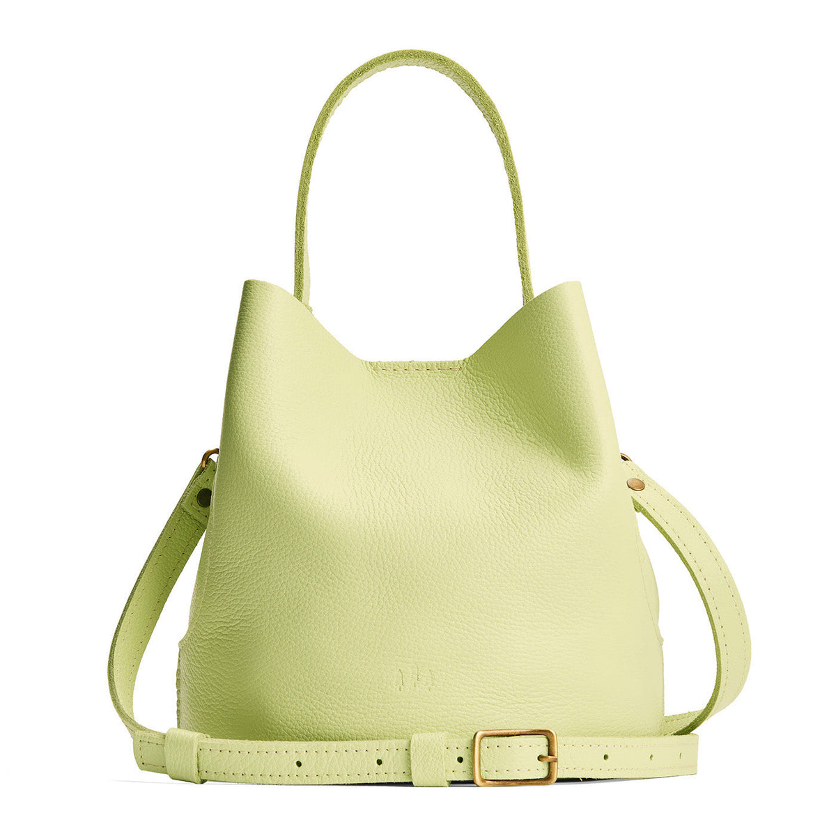 'Almost Perfect' Belle Bucket Bag - Shadow Lime / Large
