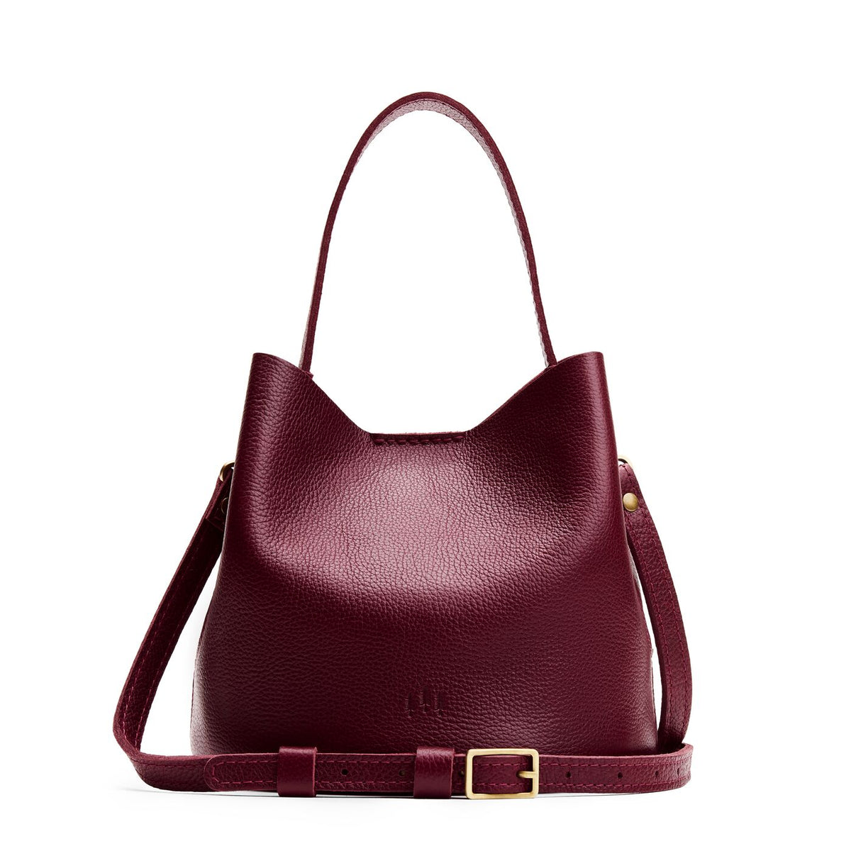 'Almost Perfect' Belle Bucket Bag - Cabernet / Small