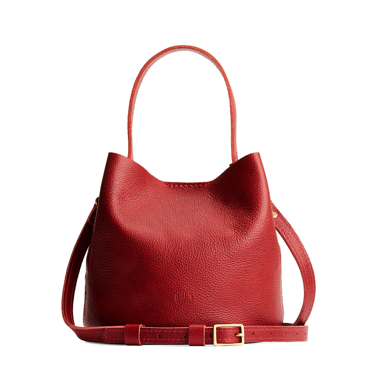 'Almost Perfect' Belle Bucket Bag - Chili Red / Small
