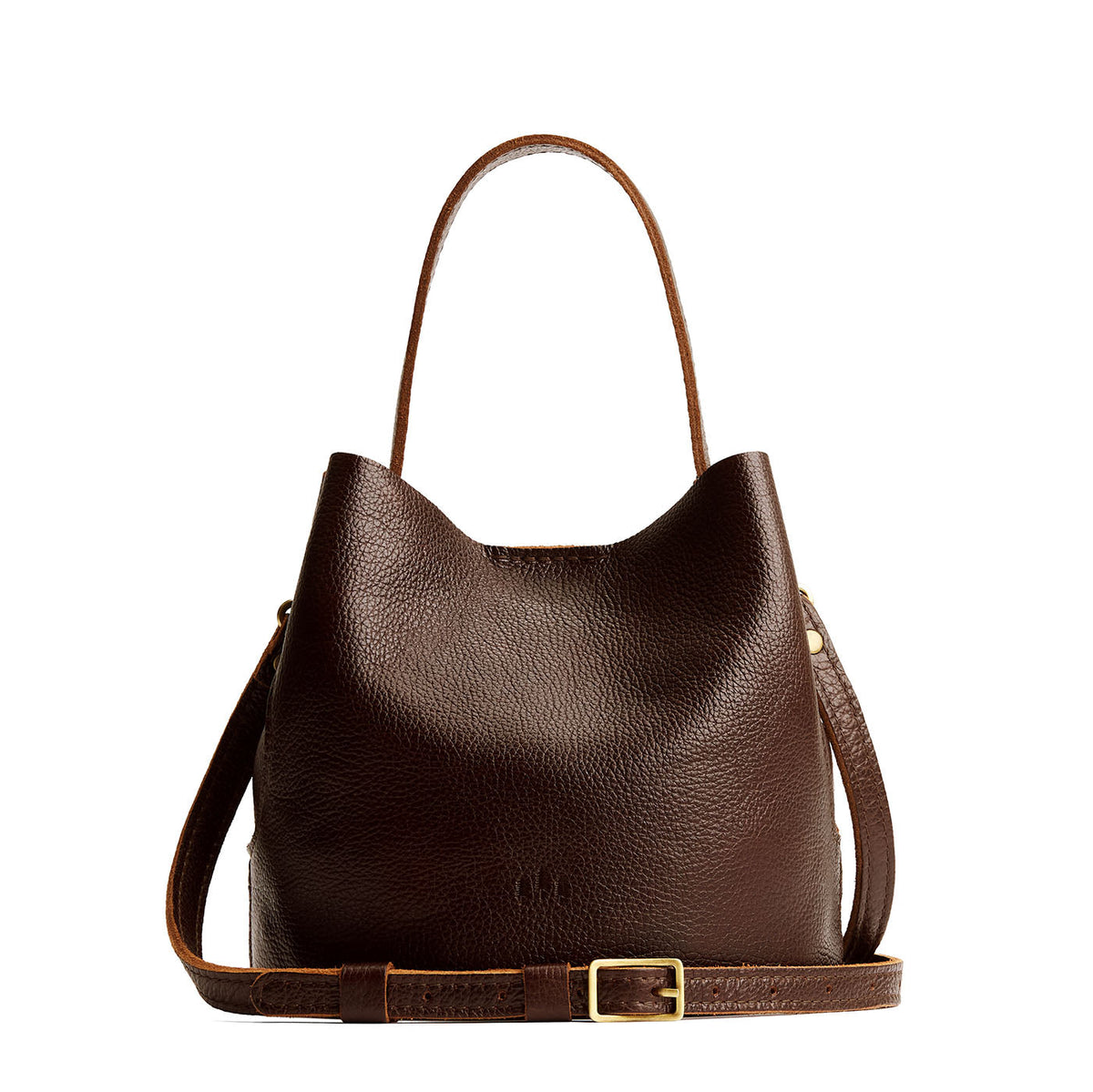 'Almost Perfect' Belle Bucket Bag - Coldbrew / Small