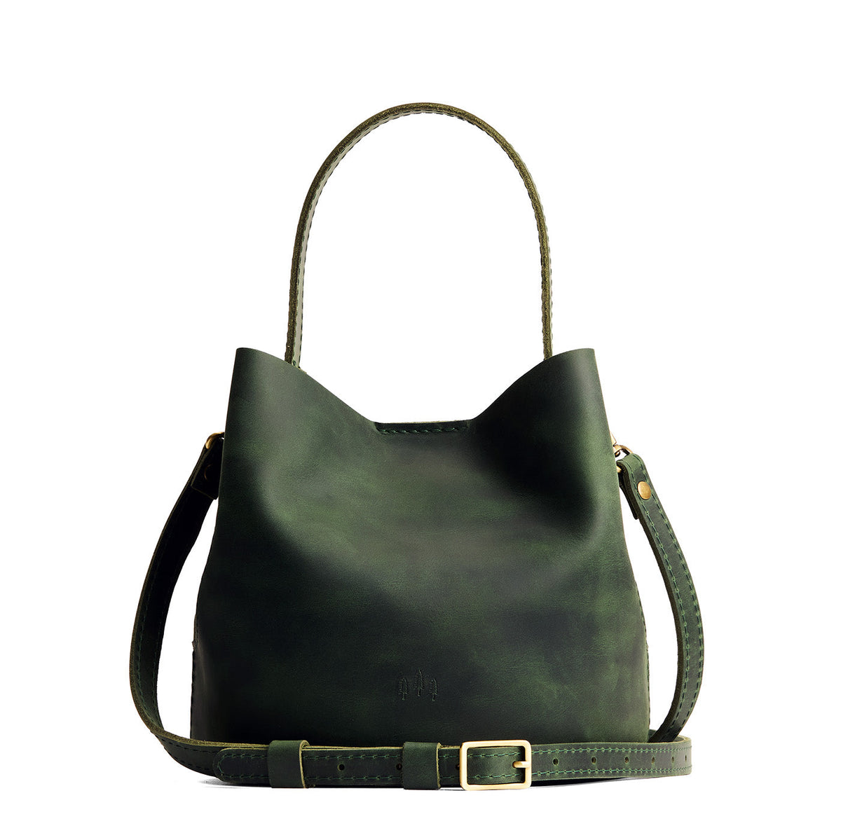 'Almost Perfect' Belle Bucket Bag - Evergreen / Small