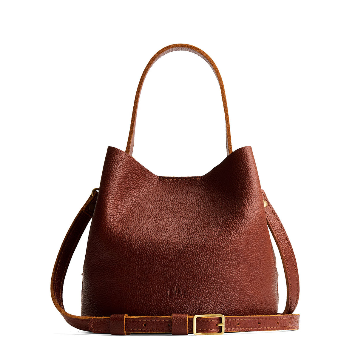 'Almost Perfect' Belle Bucket Bag - Nutmeg / Small