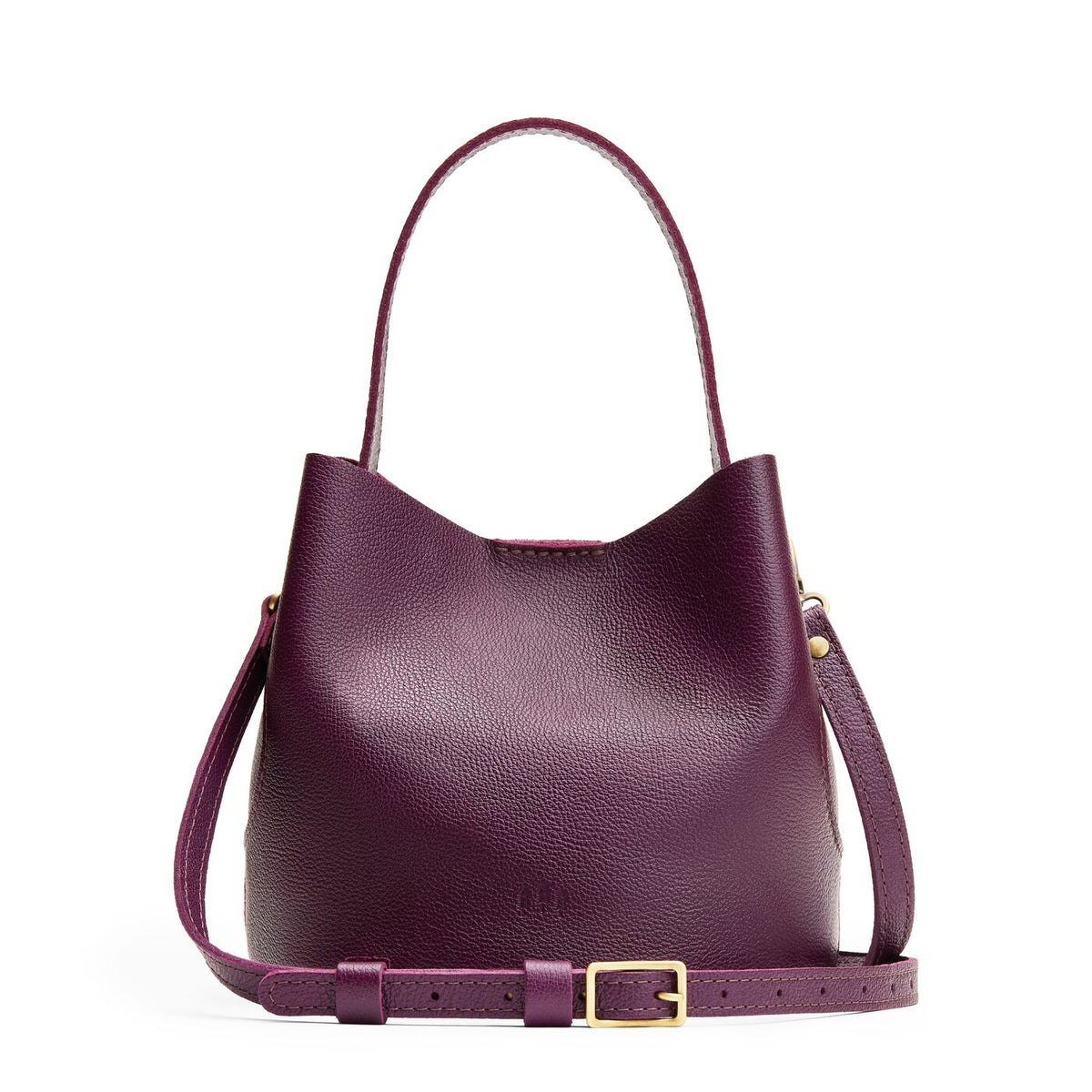 'Almost Perfect' Belle Bucket Bag - Plum / Small