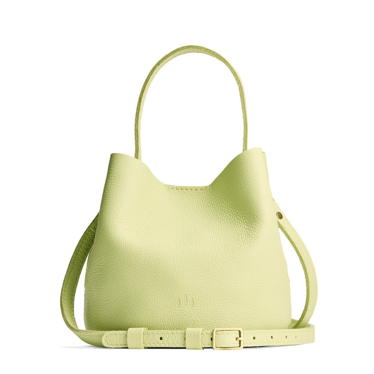 'Almost Perfect' Belle Bucket Bag - Shadow Lime / Small