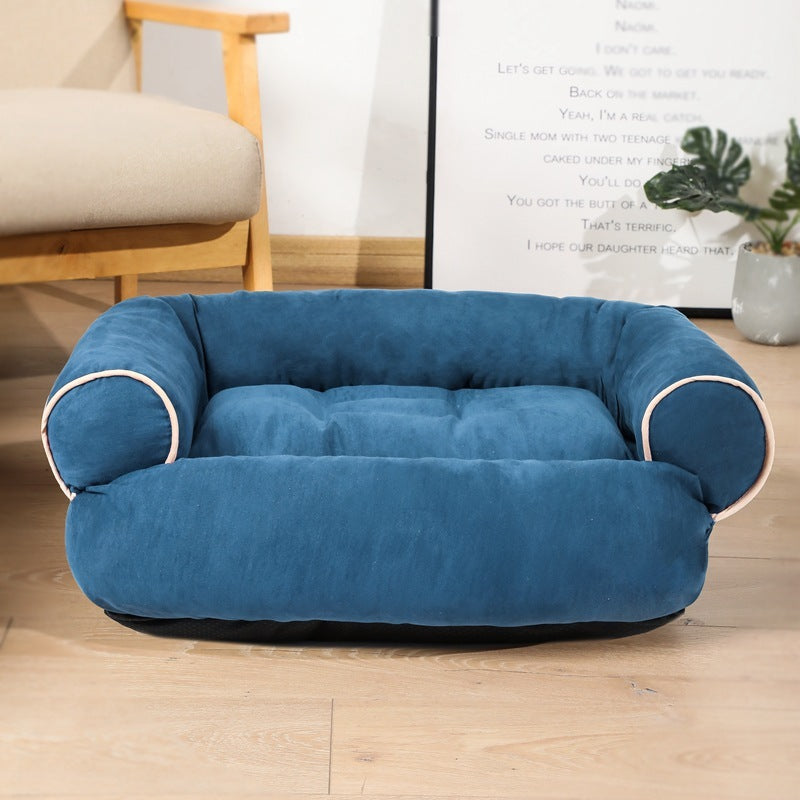 Dog & Cat Sofa Bed Sleeping Bag Kennel - Blue