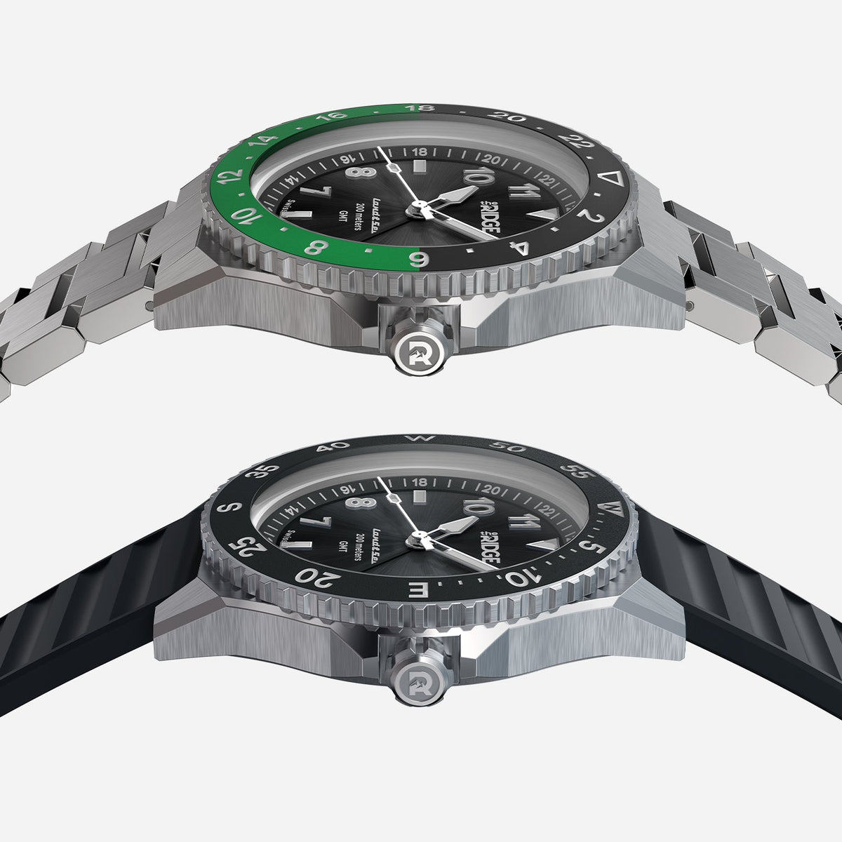 Ridge Land & Sea GMT Watch 42mm - Royal Black - Image 3
