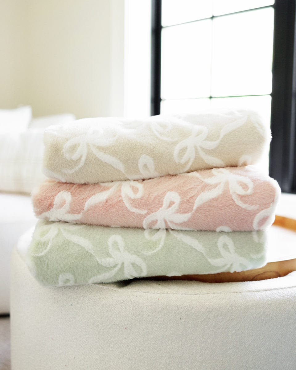 Bows Mint Blanket - Image 4