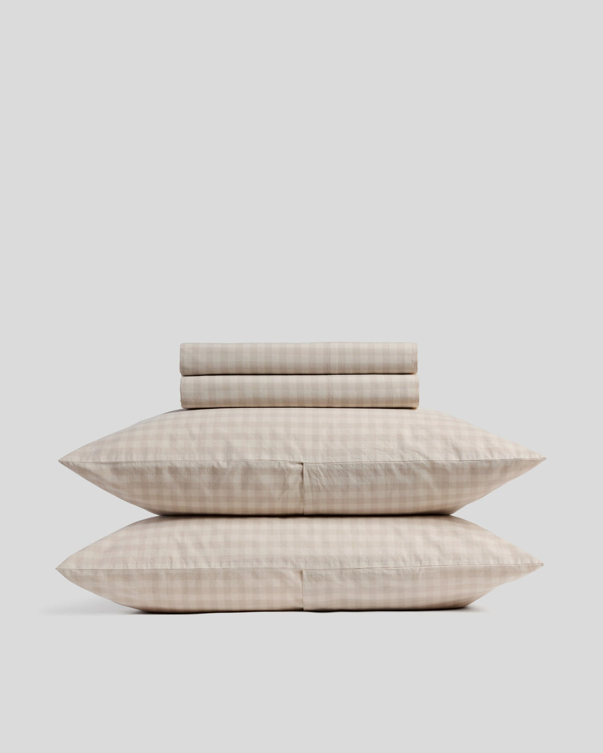 Brushed Cotton Sheet Set - Bone Check TW/XL