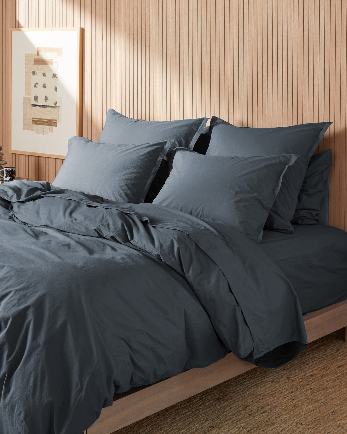 Brushed Cotton Fitted Sheet (Dusk) - Image 2