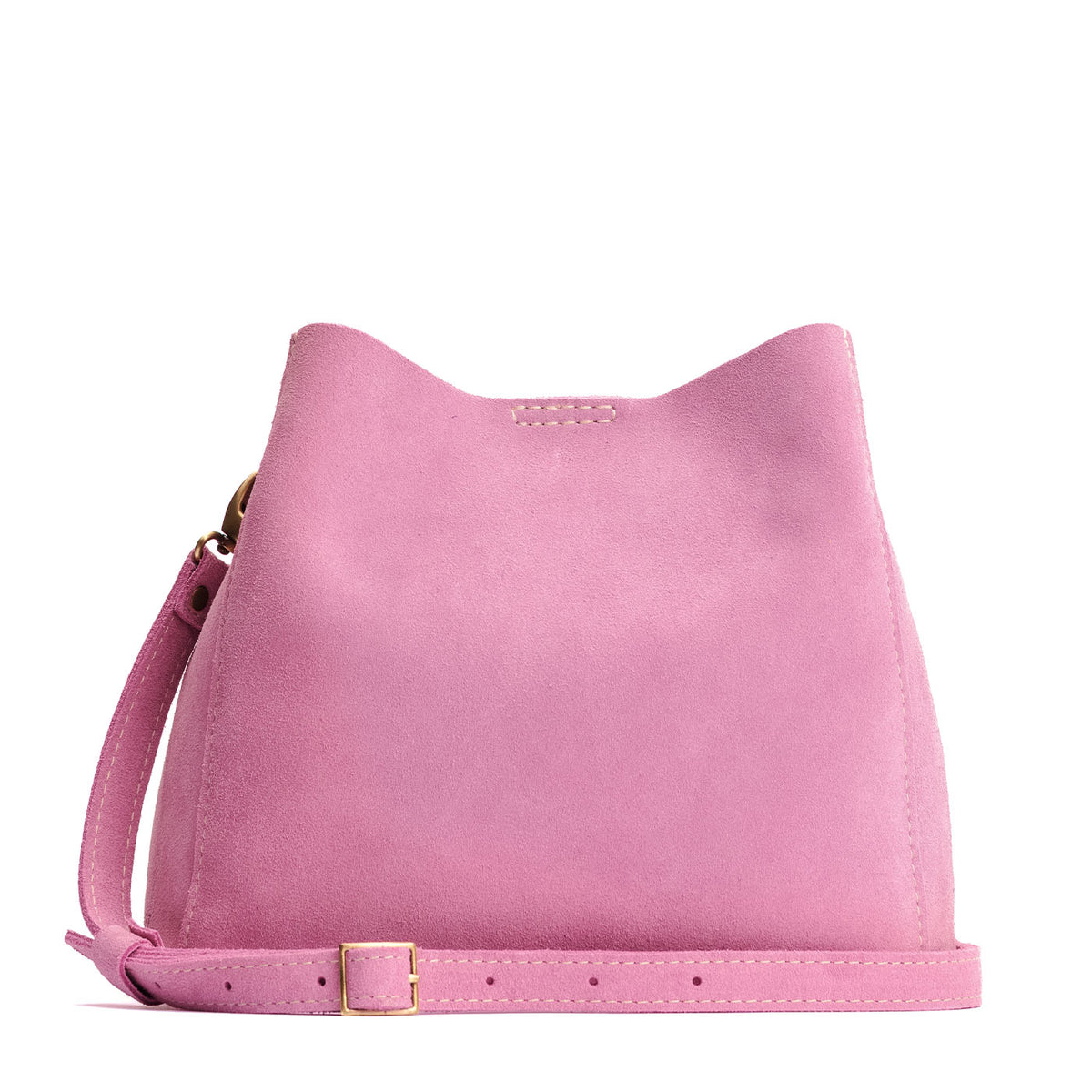 Butterfly Bucket Bag - Pink Suede