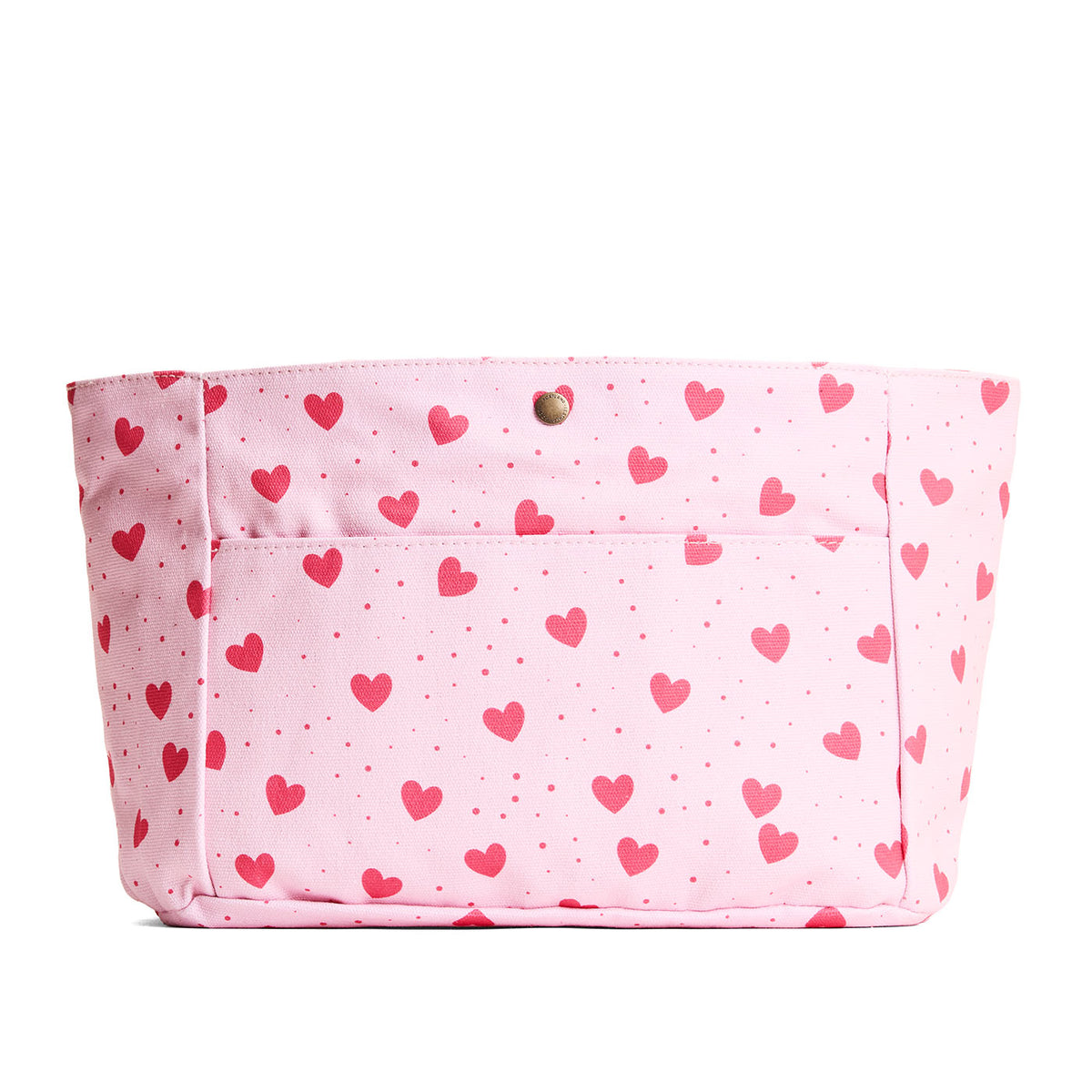 Printed Canvas Purse Organizer - Pink Crush / Classic / Large