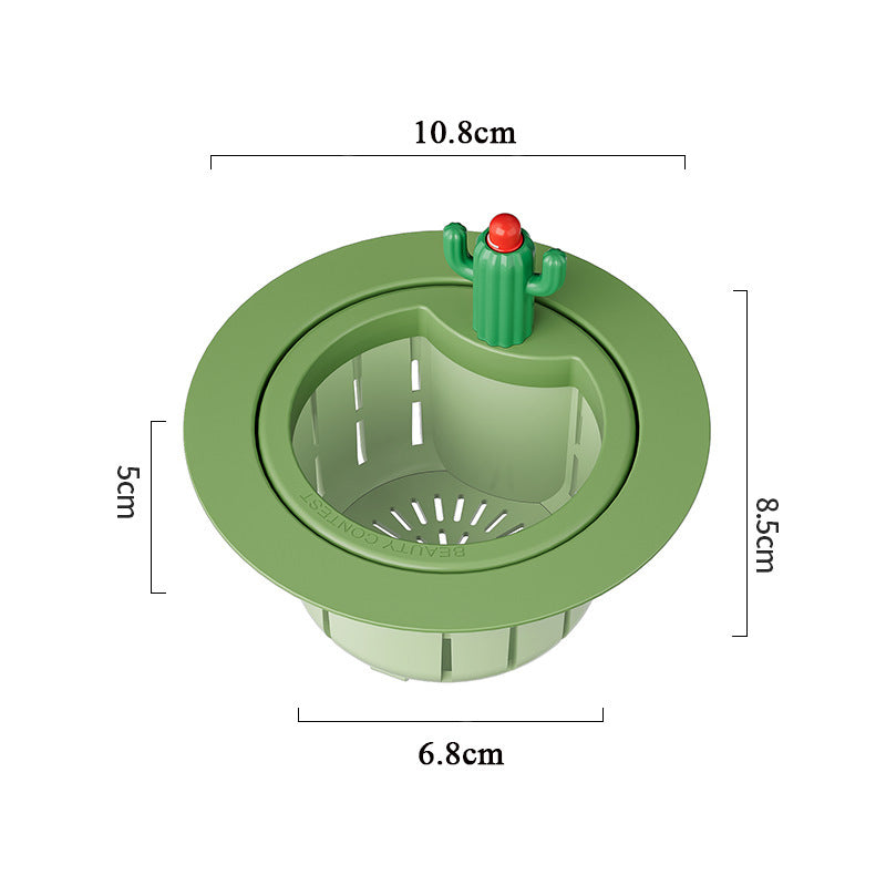 Cactus Sink Filter Basket - Green widened gasket