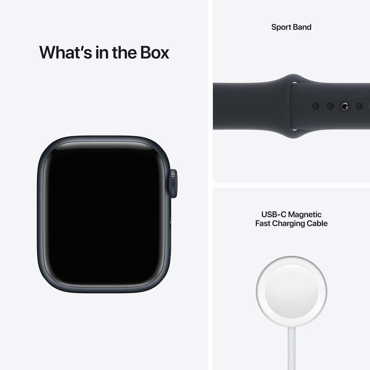 Apple Watch Series 7 GPS CEL 41MM - Midnight with Midnight Sport Band - MKH73LL/A - Image 6