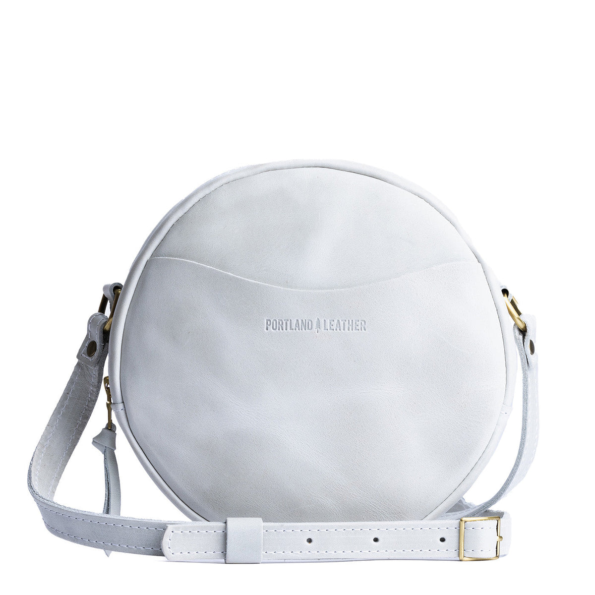 'Almost Perfect' Circle Crossbody - Beluga / Large
