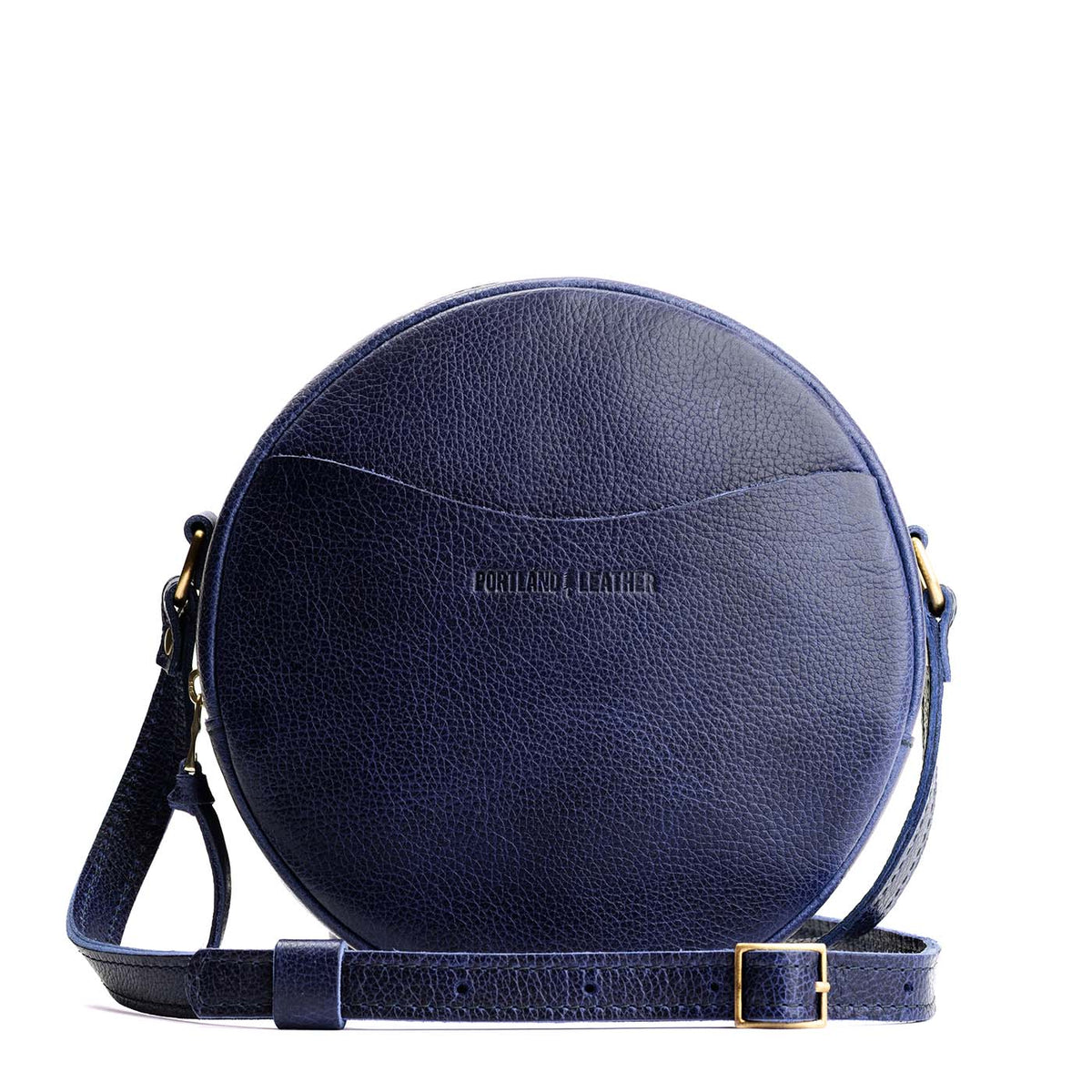 'Almost Perfect' Circle Crossbody - Cobalt / Large