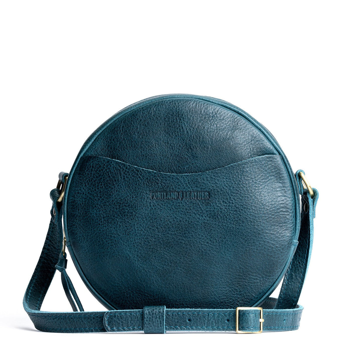 'Almost Perfect' Circle Crossbody - Lagoon / Large