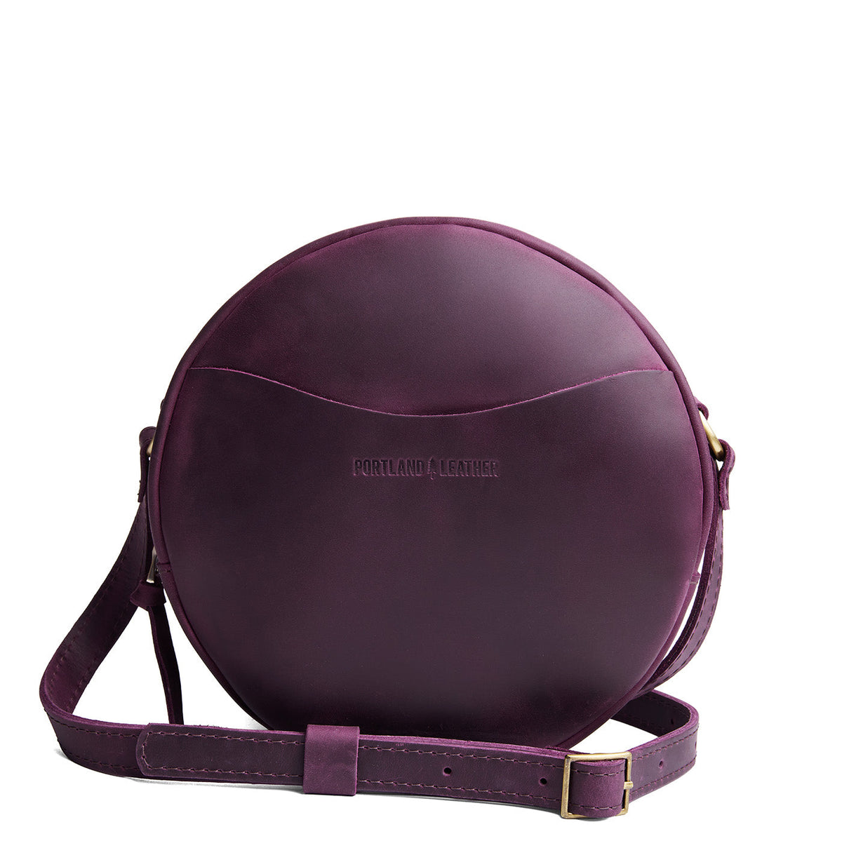'Almost Perfect' Circle Crossbody - Larkspur / Large