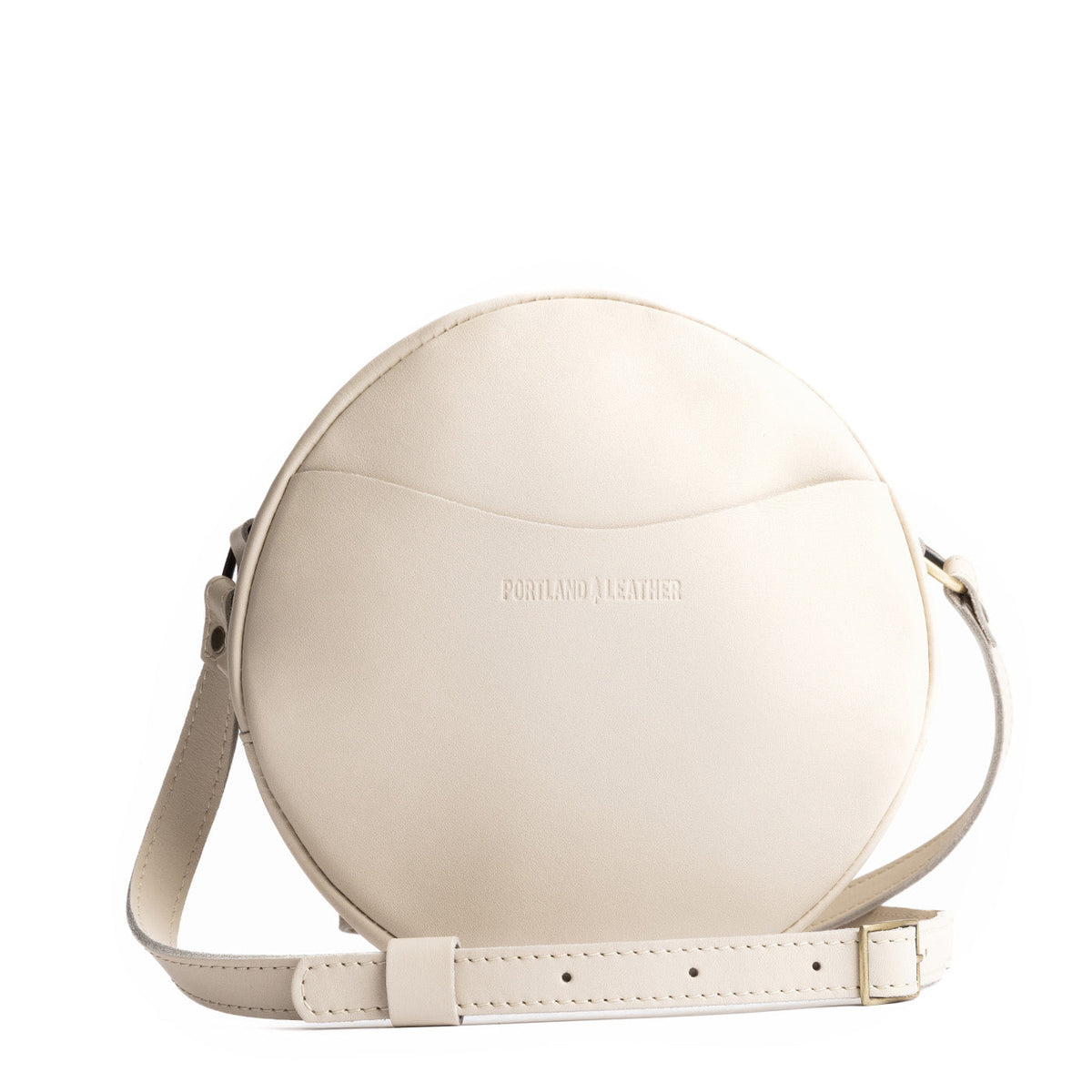 'Almost Perfect' Circle Crossbody - Bone / Large