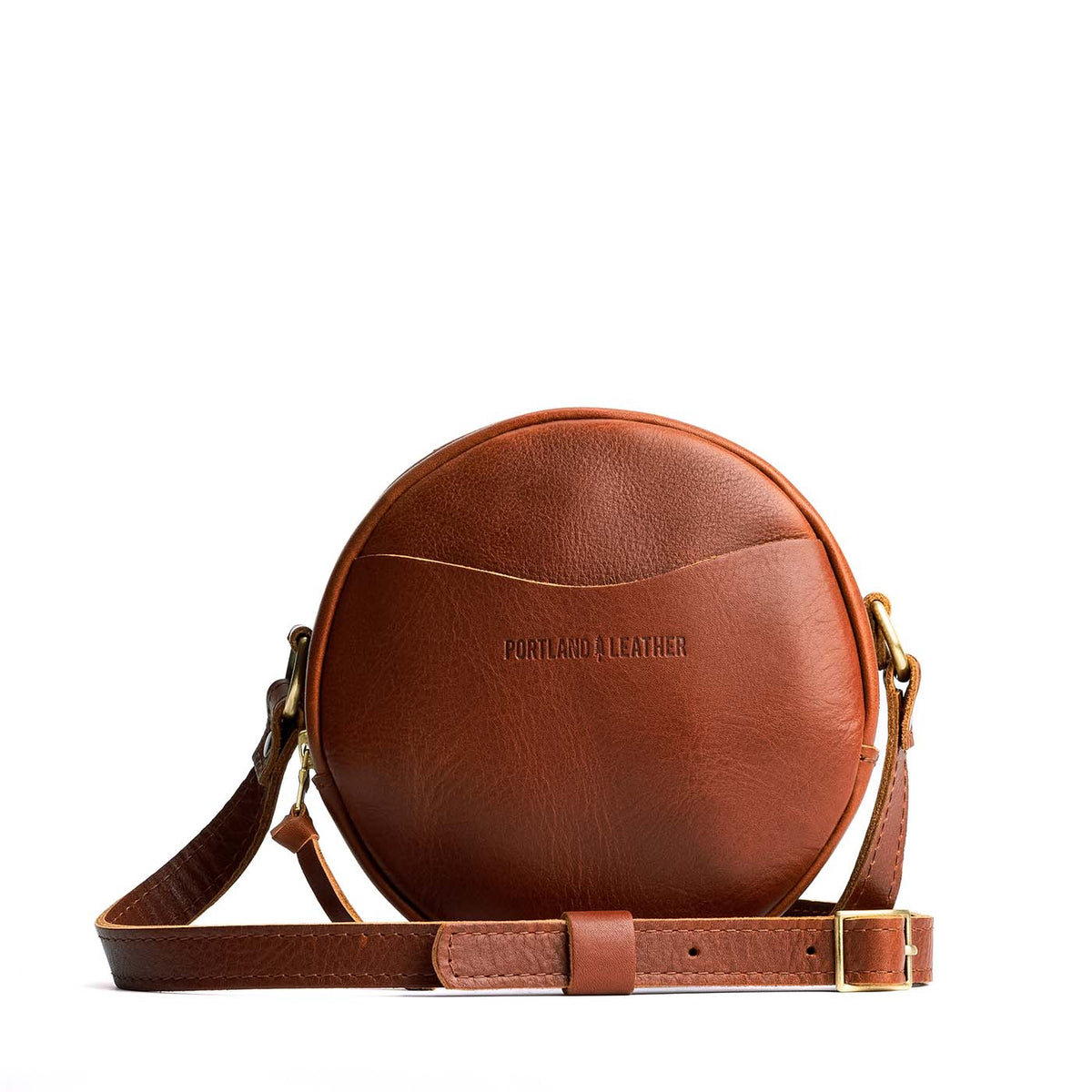 'Almost Perfect' Circle Crossbody - Chestnut / Small