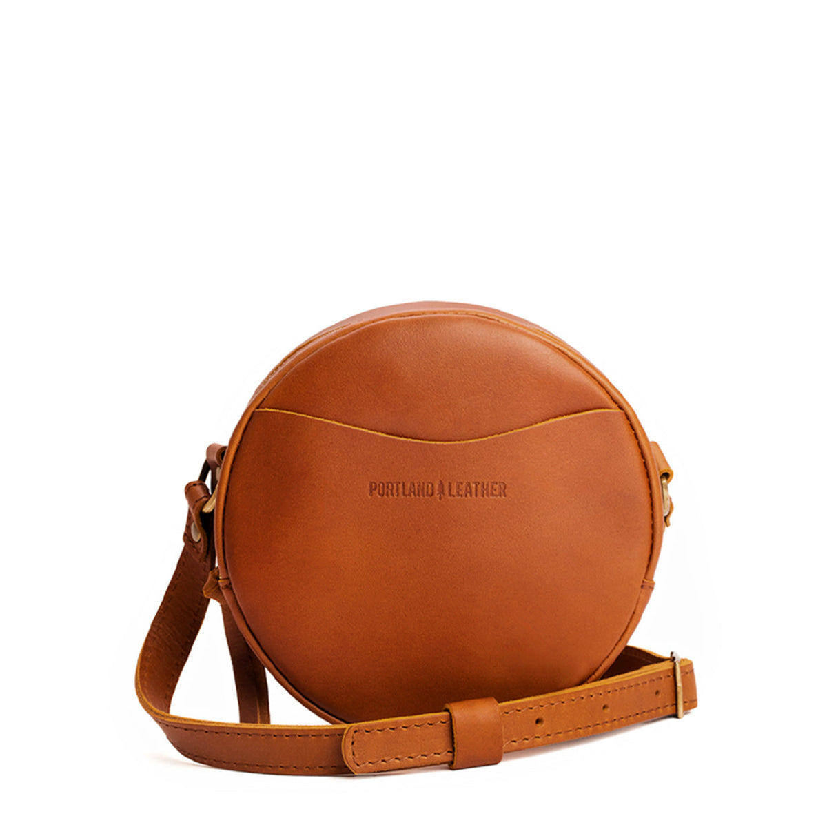 'Almost Perfect' Circle Crossbody - Honey / Small