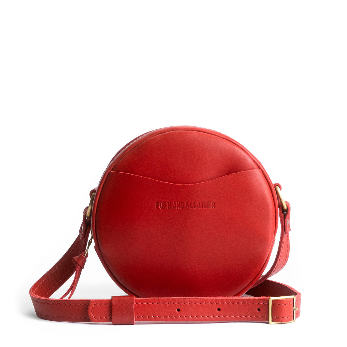 'Almost Perfect' Circle Crossbody - Ruby / Small