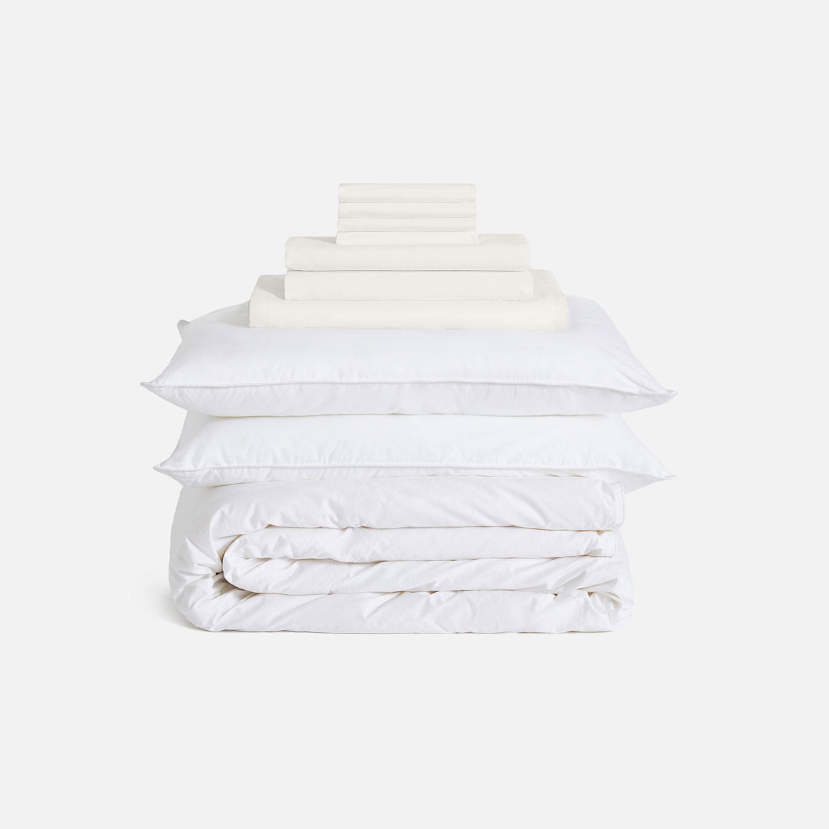 Classic Percale Bedding Move-In Bundle - Cream