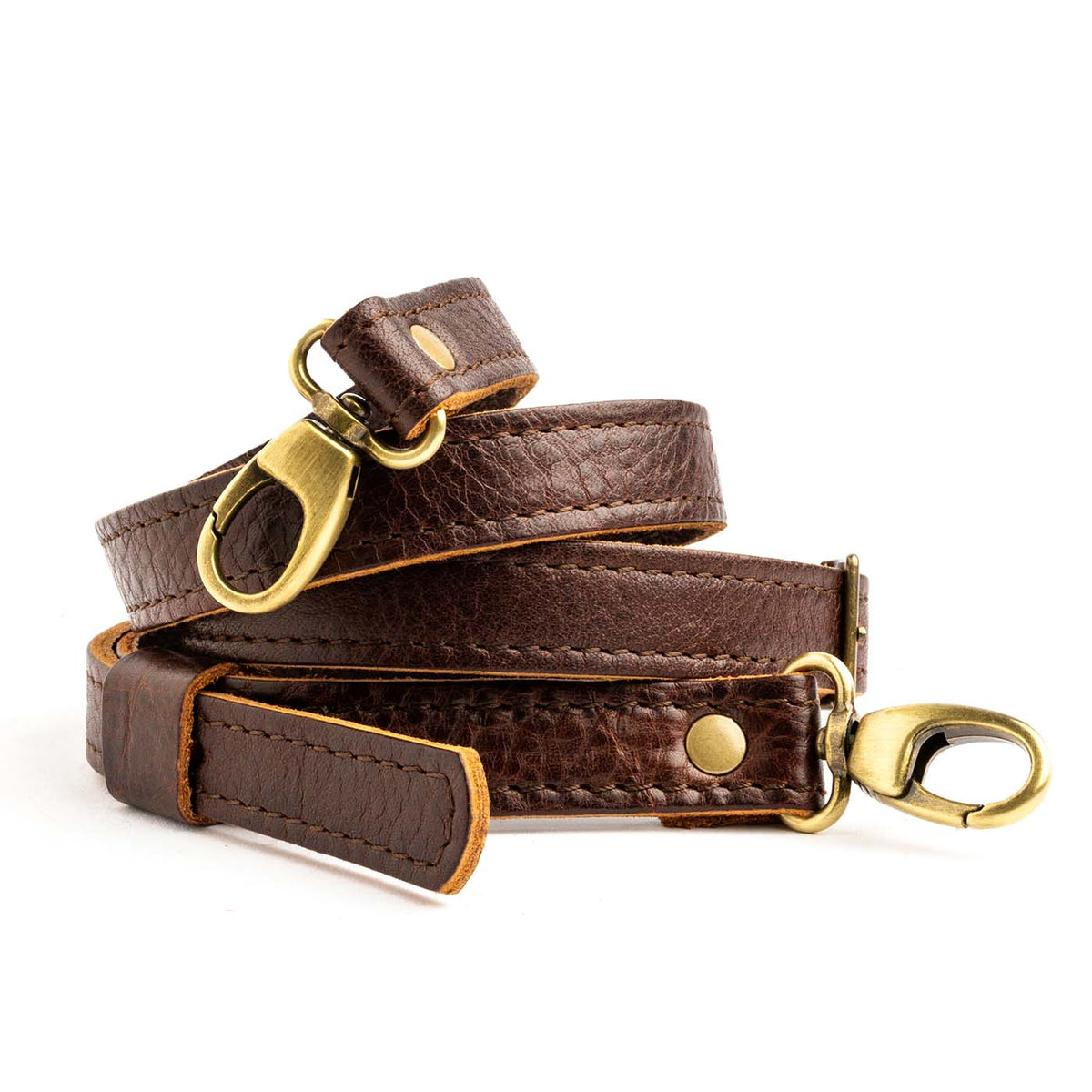 Leather Crossbody Strap - Coldbrew