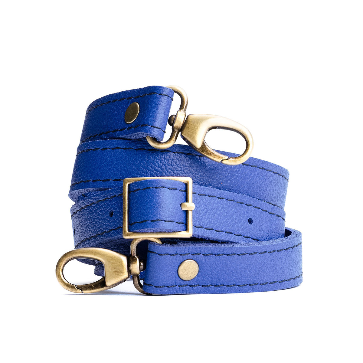 Leather Crossbody Strap - Astro Blue