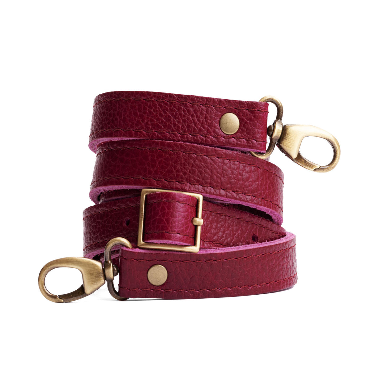 Leather Crossbody Strap - Orchid