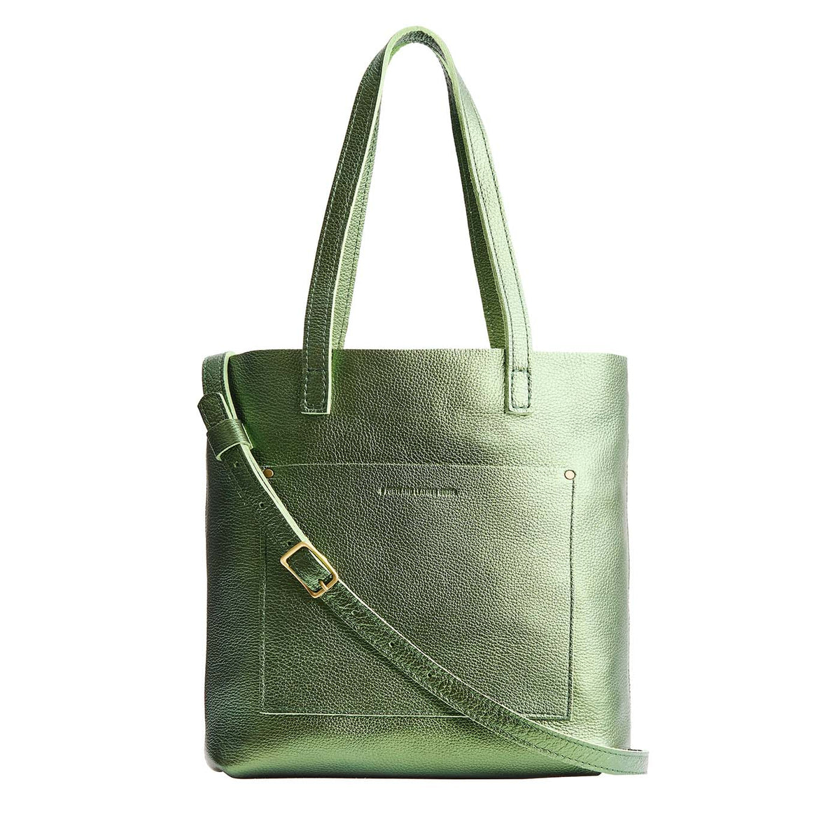 Crossbody Tote - Metallic Greench / Classic