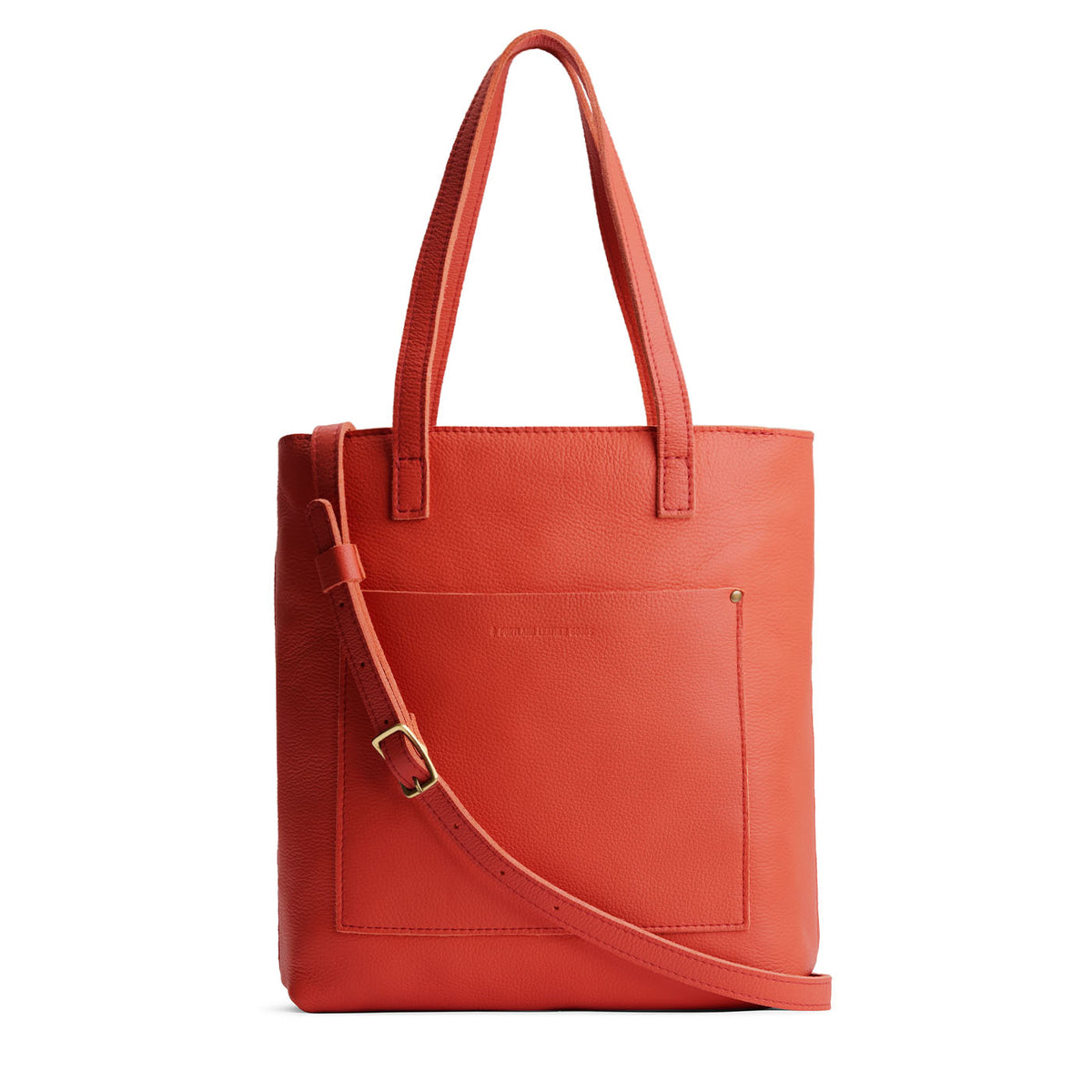 Crossbody Tote - Coral / Zipper