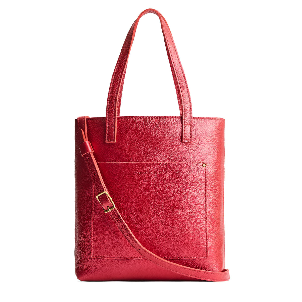 Crossbody Tote - Reba Red / Zipper
