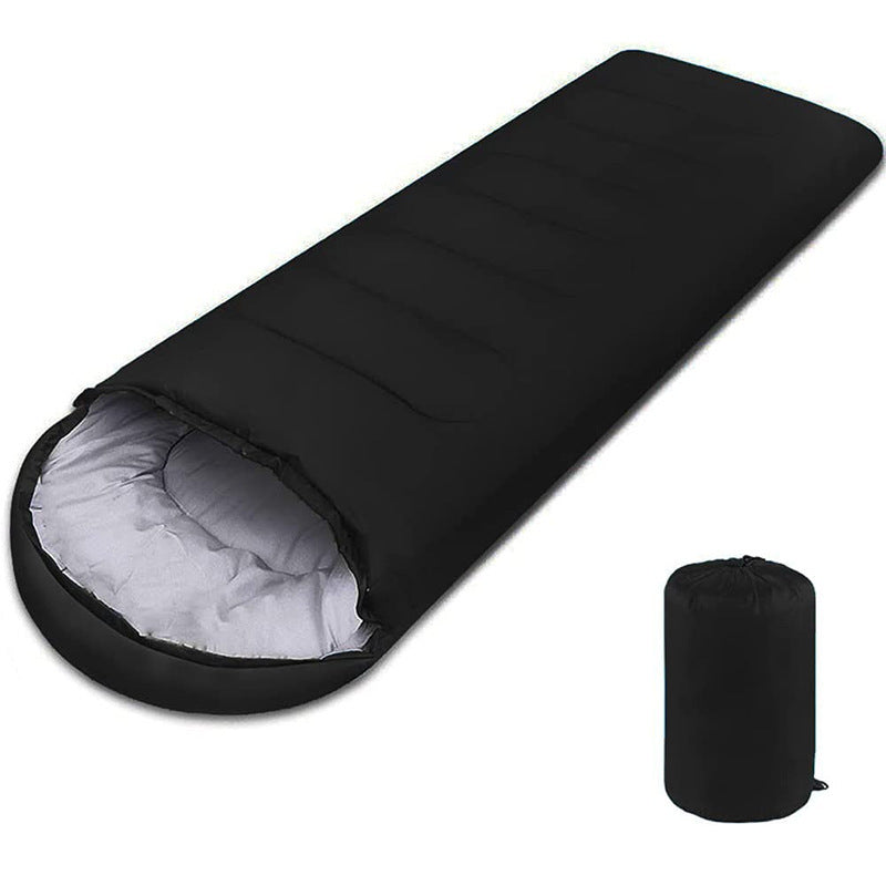 Outdoor Camping Waterproof Sleeping Bag - Black