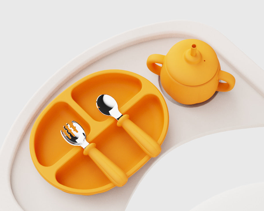 Kids’ No-Spill Cup & Edible Silicone Dinner Plate - Image 4