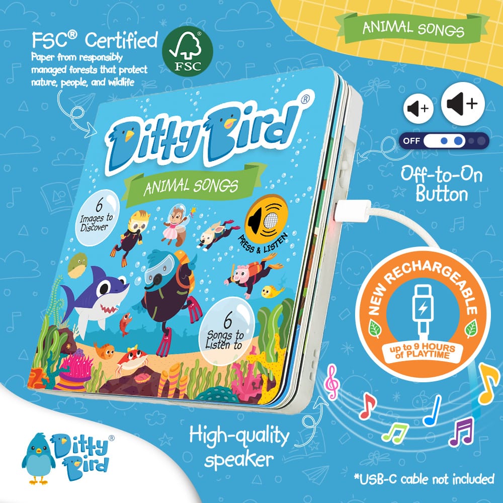 Ditty Bird Musical Books - Animal Songs - Image 2