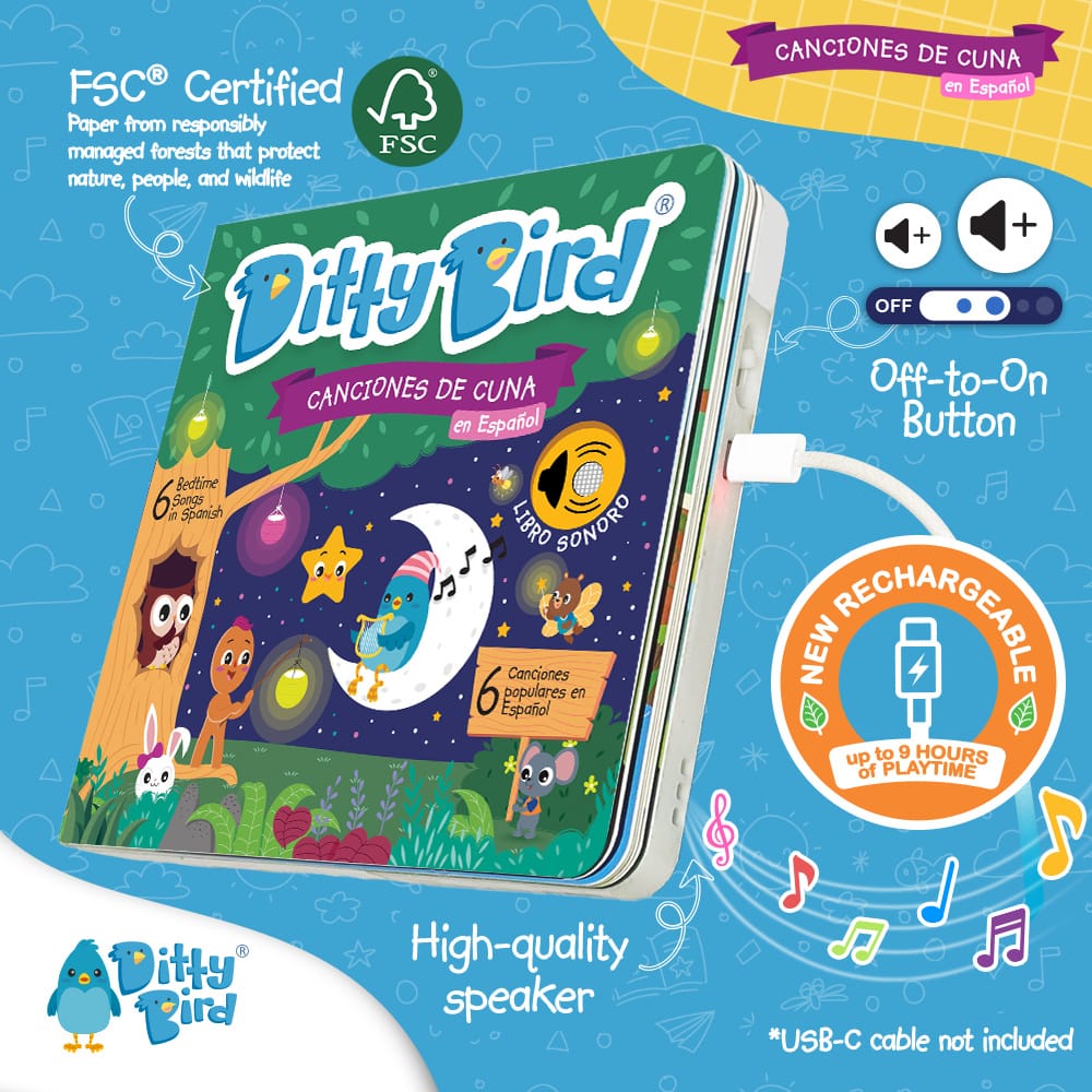 Ditty Bird Musical Books - Canciones de Cuna - Image 4